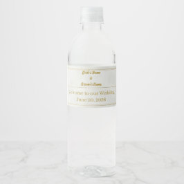 Rótulo De Garrafa De Vinho Garrafa de Água Casamento de Verão Boho Dourado Ca