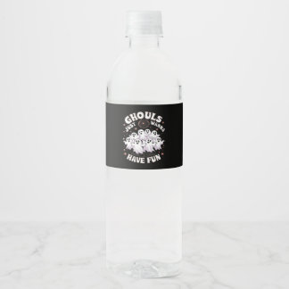 Rótulo De Garrafa De Vinho Ghouls Só Quer Divertir-Se Com Design Básico