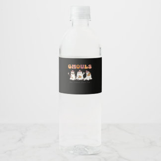 Rótulo De Garrafa De Vinho Ghouls Só Quer Divertir-Se Com Uma Citação Engraça