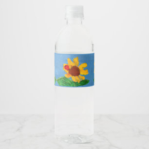 Rótulo De Garrafa De Vinho Girassol "Arte por Crianças"