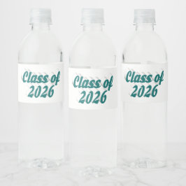 Rótulo De Garrafa De Vinho Graduação texto verde turma de 2026 