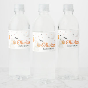 Rótulo De Garrafa De Vinho Halloween A Little Boo é quase Chá de fraldas devi