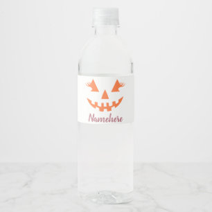 Rótulo De Garrafa De Vinho Halloween da Girly Jack O Lanterna Pumpkin Persona