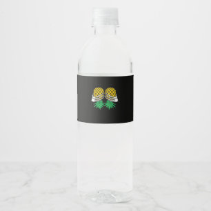 Rótulo De Garrafa De Vinho Halloween De Cima Para Baixo Pineapple Swinger Ske