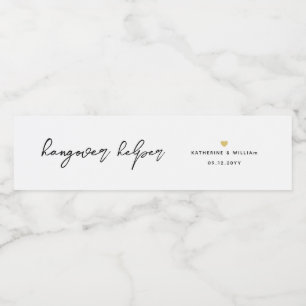 Rótulo De Garrafa De Vinho Helper Chic Hangover