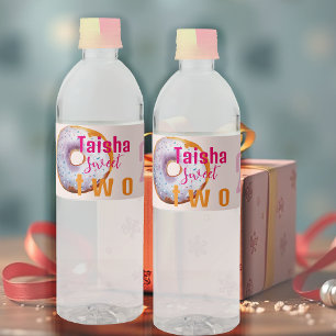 Rótulo De Garrafa De Vinho Ilustração de Aquarela com Rosquinha de borrifagem