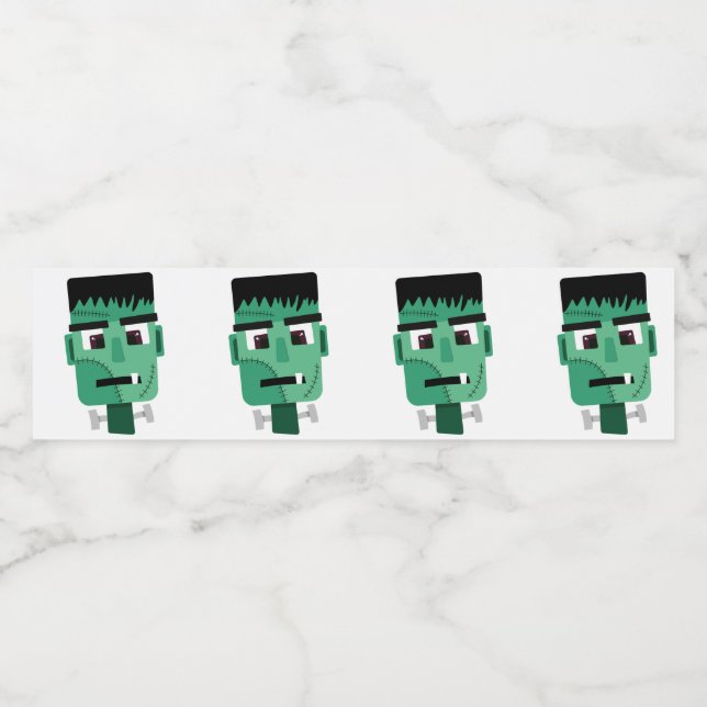 Rótulo De Garrafa De Vinho Ilustração do Monstro de Frankenstein (Rótulo Único)
