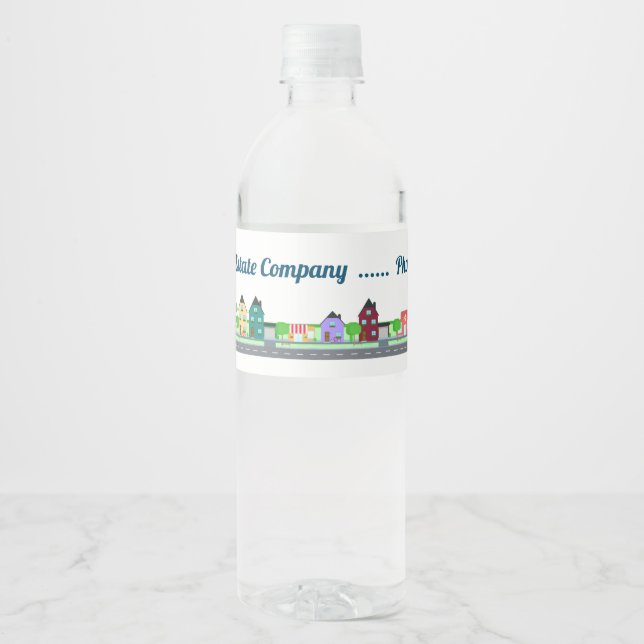 Rótulo De Garrafa De Vinho Imobiliário Residencial Comercial (Frente)