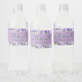 Rótulo De Garrafa De Vinho Lavanda Campos Garrafa Água Garrafa Grandes Etique