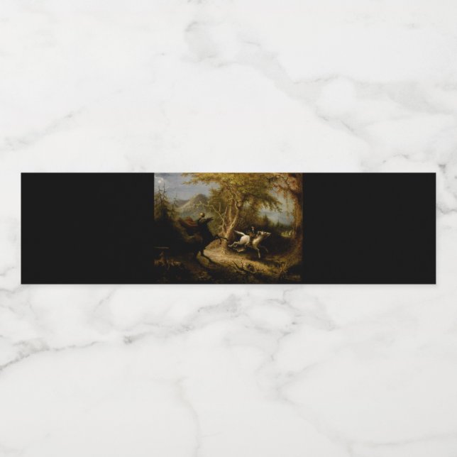 Rótulo De Garrafa De Vinho Lenda do Cavaleiro Sem Cabeça Fantasma do Hallowee (Rótulo Único)