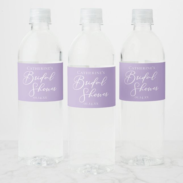 Rótulo De Garrafa De Vinho Lilás Roxo Festa de Noivado Personalizada (Garrafas)
