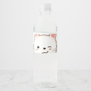 Rótulo De Garrafa De Vinho Lindos bigodes de gato Wink Gato branco Dono de an