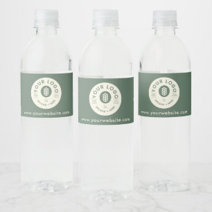 Rótulo De Garrafa De Vinho Logotipo personalizável da empresa Website Verde