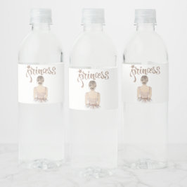 Rótulo De Garrafa De Vinho Luxury Princesa Aniversário