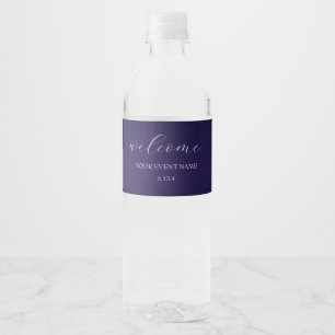 Rótulo De Garrafa De Vinho Luzes Elegantes em Bokeh Roxo e Dourado