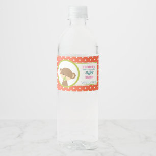 Rótulo De Garrafa De Vinho Macaco-bebê marrom com Chá de fraldas Pacificado