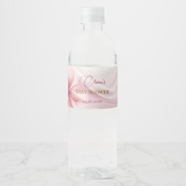 Rótulo De Garrafa De Vinho Mal Podemos Esperar Chá de Bebê Rosa