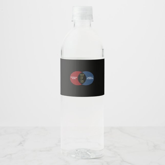 Rótulo De Garrafa De Vinho Mal Trabalhando - WFH (Frente)