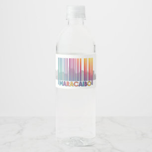 Rótulo De Garrafa De Vinho Maracaibo City Barcode Art Latin Pride