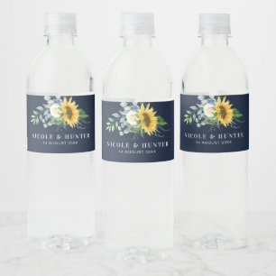 Rótulo De Garrafa De Vinho marinho azul do sol  