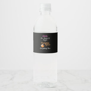 Rótulo De Garrafa De Vinho Meninas São Feitas De Açúcar Pumpkin Spice Tudo N