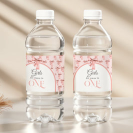 Rótulo De Garrafa De Vinho Meninas só querem ser um Arco rosa primeiro aniver