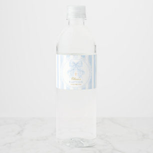 Rótulo De Garrafa De Vinho Menino Bebê Arco Azul Batismo