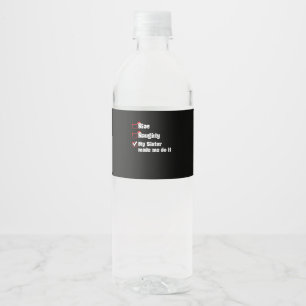 Rótulo De Garrafa De Vinho Minha Irmã Malvada Me Fez Fazer Isso