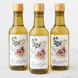 Rótulo de Garrafa de Vinho Miniatura de Casamento