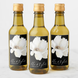 Rótulo de Garrafa de Vinho Miniatura de Floral Bra