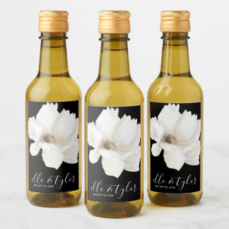 Rótulo de Garrafa de Vinho Miniatura de Floral Bra