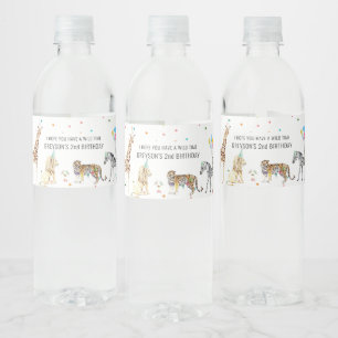 Rótulo De Garrafa De Vinho Modern Simple Party Animal   Aves Selvagens