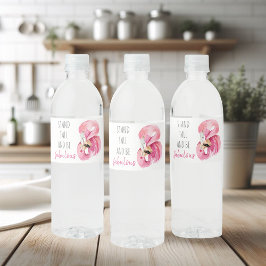 Rótulo De Garrafa De Vinho Moderno Exótico Altura E Fabuloso Flamingo BE