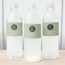 Rótulo De Garrafa De Vinho Moderno Minimalista Preto Sage Logotipo Moderno