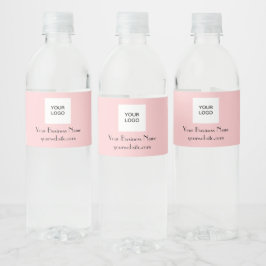 Rótulo De Garrafa De Vinho Moderno Minimalista Rosa Bege Logo Personalizado M