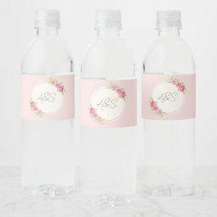 Rótulo De Garrafa De Vinho Moldura de Rosas Vintage Shabby Chic