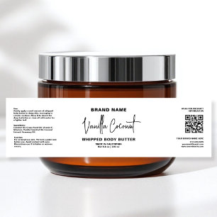 Rótulo De Garrafa De Vinho Molhador de Jar Cosmético Preto Minimizado
