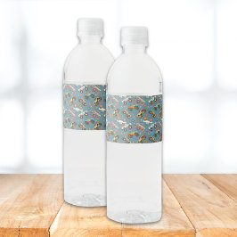 Rótulo De Garrafa De Vinho Monstro Moderno - Carro de Passagem Azul