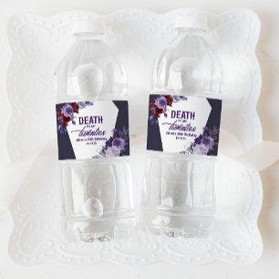 Rótulo De Garrafa De Vinho Morte À Minha Festa Floral aniversário de 30 anos