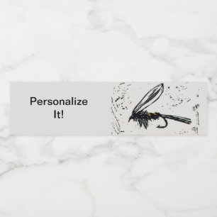 Rótulo De Garrafa De Vinho "Mosca da orelha Dourado da lebre com nervuras