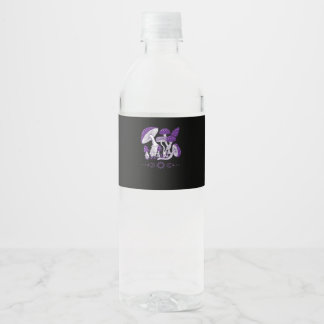 Rótulo De Garrafa De Vinho Mushroom Whimsigoth Vibes