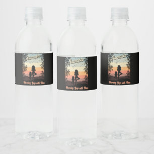 Rótulo De Garrafa De Vinho Namasta Morning Yoga Com Mãe