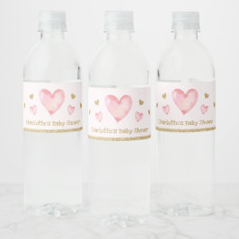 Rótulo De Garrafa De Vinho Namorados Dourados cor-de-rosa Festa de aniversári