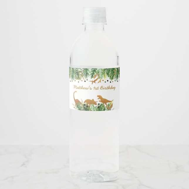 Rótulo De Garrafa De Vinho Nascimento do Dourado Dinossaur Safari (Frente)