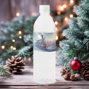 Rótulo De Garrafa De Vinho Natais vintages Expressos na Arte de Férias na Nev