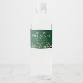 Rótulo De Garrafa De Vinho Natal Elegante 