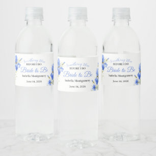 Rótulo De Garrafa De Vinho Noiva Íris Azul Para Ser Algo Azul Chá de Bebê da 