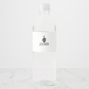 Rótulo De Garrafa De Vinho Noiva ou Morra, Até que a Morte nos Separe