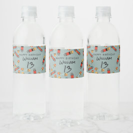 Rótulo De Garrafa De Vinho Noivado de skate Legal Azul de skate Retroativo