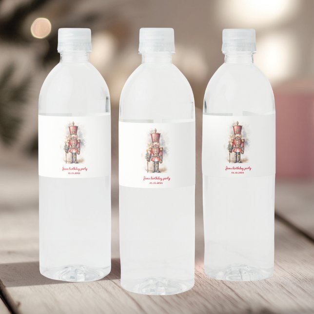 Rótulo De Garrafa De Vinho Nutcracker Red Magical Birthday (Criador carregado)